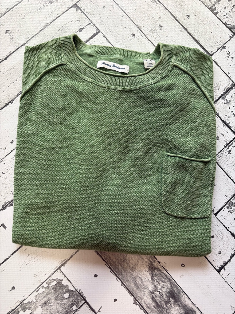 Tommy Bahama Sea Mist Pocket Crewneck Sweater Sage Green Men’s XXL